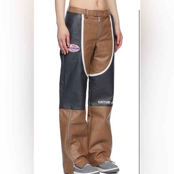 Cactus Jack x Air Jordan 2-tone Leather Pants - Picture 7 of 8